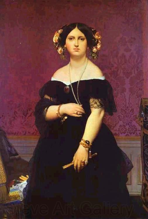 Jean Auguste Dominique Ingres Portrait of Madame Moitessier Standing Spain oil painting art